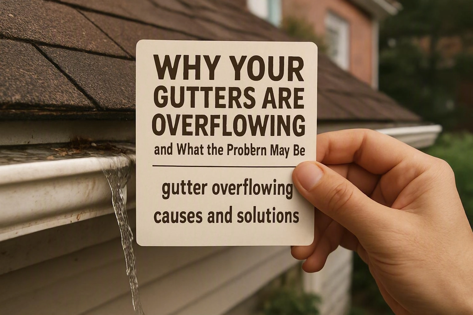 Why Your Gutters Are Overflowing and What the Problem May Be
